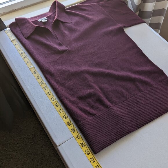 L.L. Bean cotton and cashmere purple sweater - Picture 6 of 11